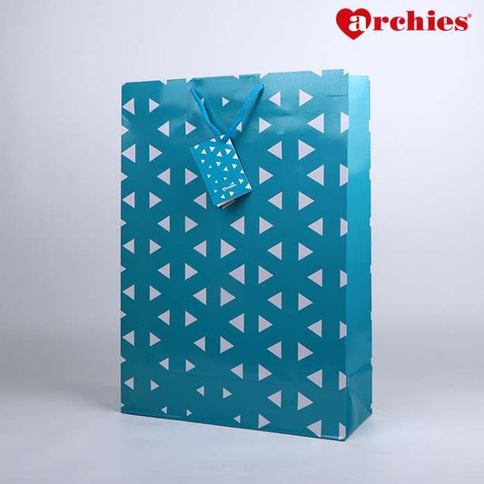 Archies Triangle Design Printed Large Paper Bag Pack of 3