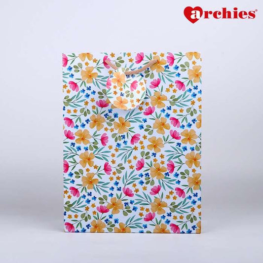 Archies Flower Design Medium Paper Bag Pack of 3