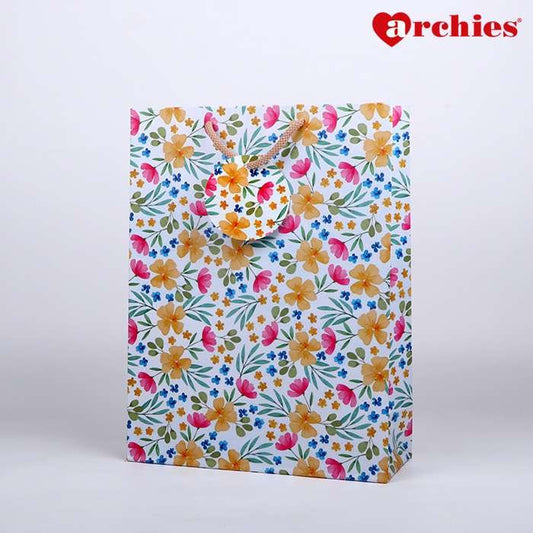 Archies Flower Design Medium Paper Bag Pack of 3