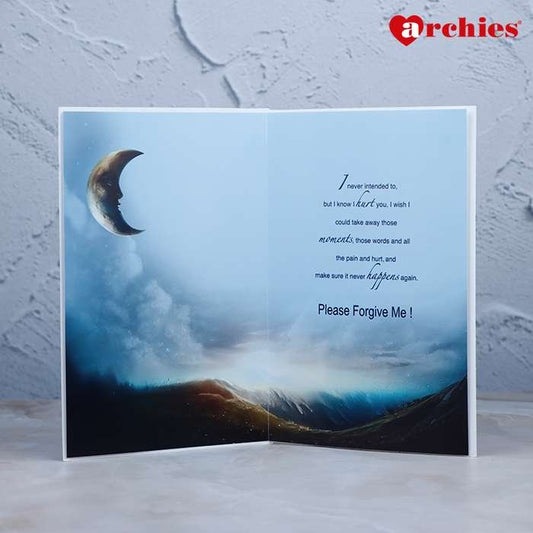 Archies A Note To Say I Am Really Sorry Moon Design Greeting Card