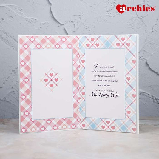 Archies Cute Design Happy Birthday Dear Wife Greeting Card