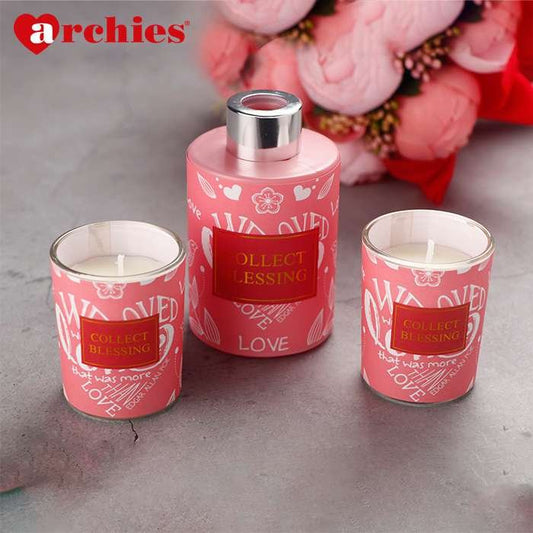 Archies Peach Collect Blessings Candle Gift Set