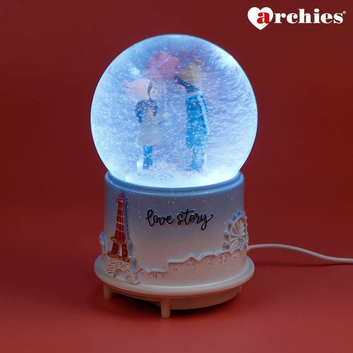 Archies Love story Light Up Water Ball Showpiece