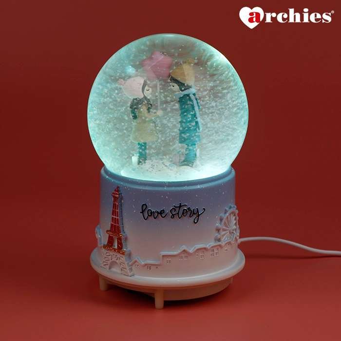 Archies Love story Light Up Water Ball Showpiece