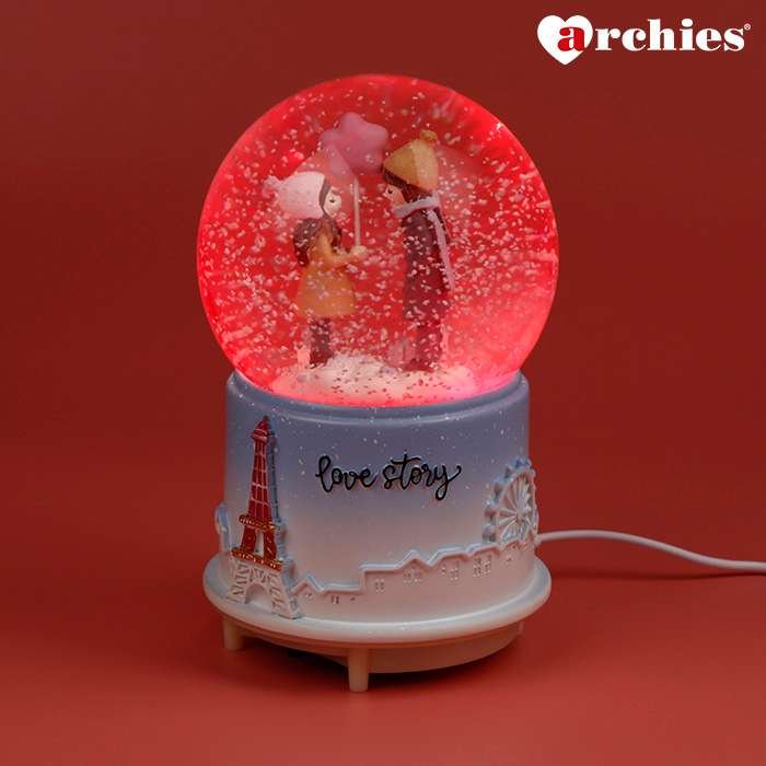 Archies Love story Light Up Water Ball Showpiece