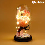 Archies Peach Rose Bouquet Light Up Showpiece