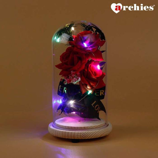 Archies Red Rose Beautiful Light Up Showpiece