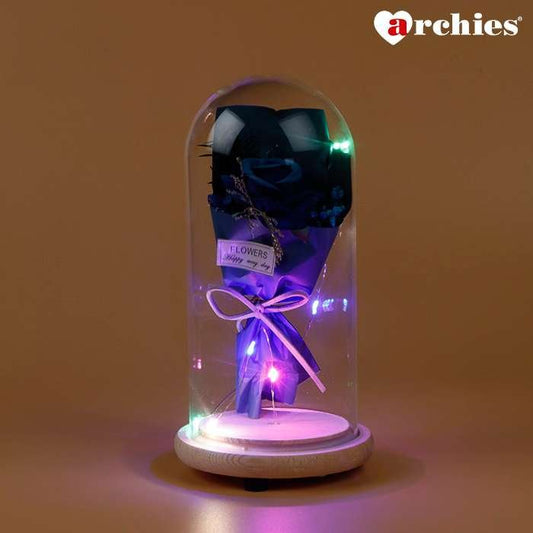 Archies Blue Rose Bouquet Beautiful Light Up Showpiece