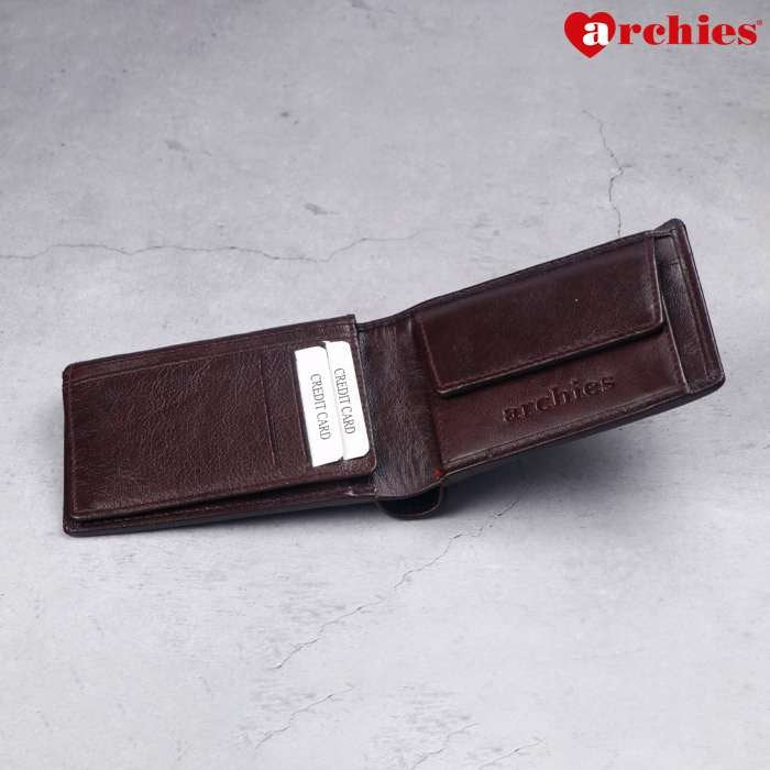 Archies Wooden Box Classy Brown With Black Design Gents Wallet