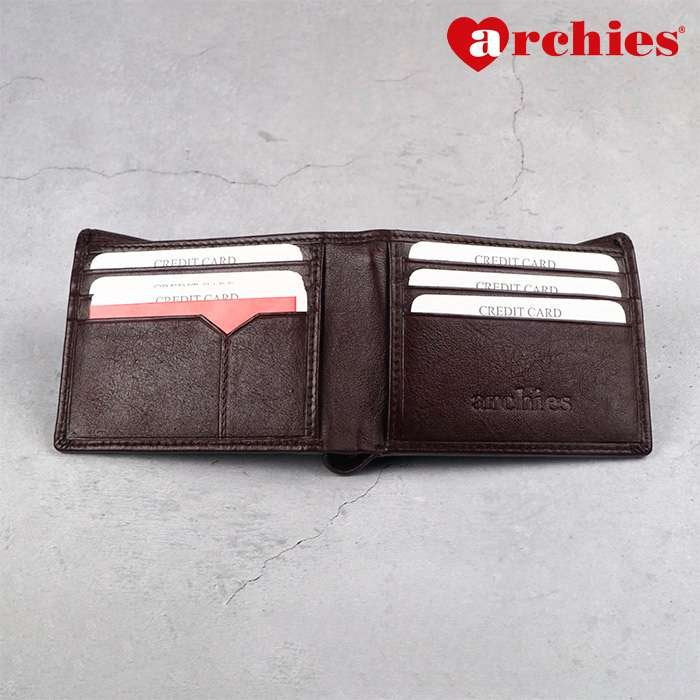 Archies Tin Box Crocodile Skin Design Brown Gents Wallet