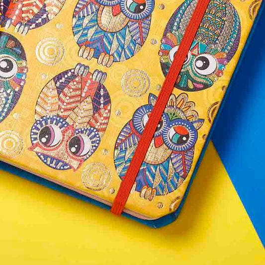 Desi Archies Owl themed Exercise Book with Elastic