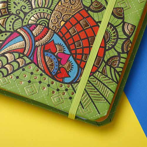 Cat Illustration Exercise Book with Elastic