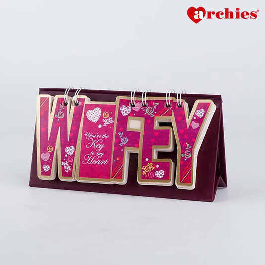 You're the Key To My Heart Wifey Quotation Book