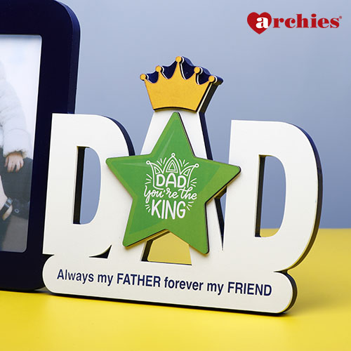 Dad You are My King Wooden Photo Frame LED