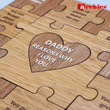 12 Reasons Why I Love You Dad Puzzle Box