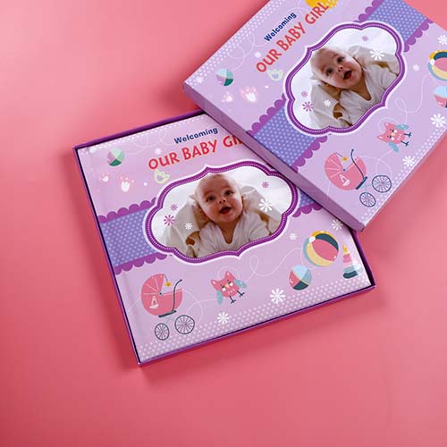 Welcoming Our Baby Girl Purple Album