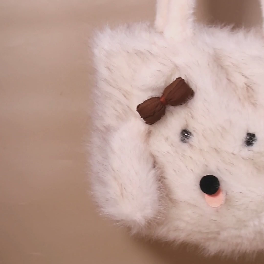 Puppy Fluffy Faux Fur Tote Bag