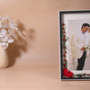 White LED Photo Frame with Red Floral Vine