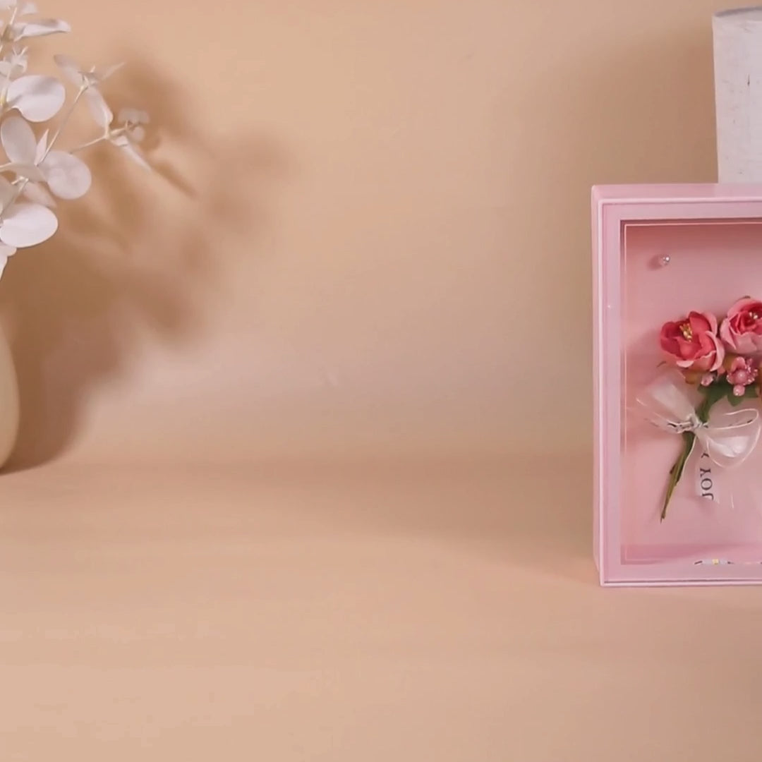 LED Photo Frame with Rose Bouquet