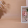 White LED Photo Frame with Floral & Leaf Accent