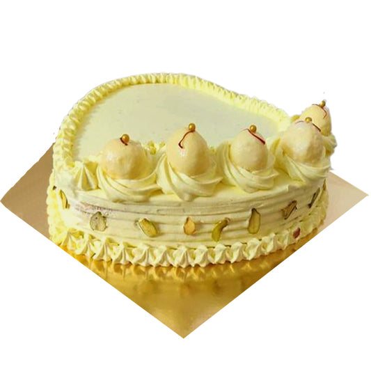 Heart shape Rasmalai Sweet Cake