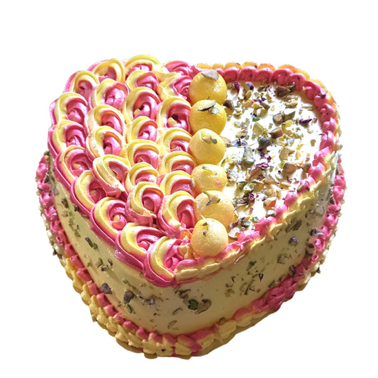 Heart Shape rasmalai Cream cake