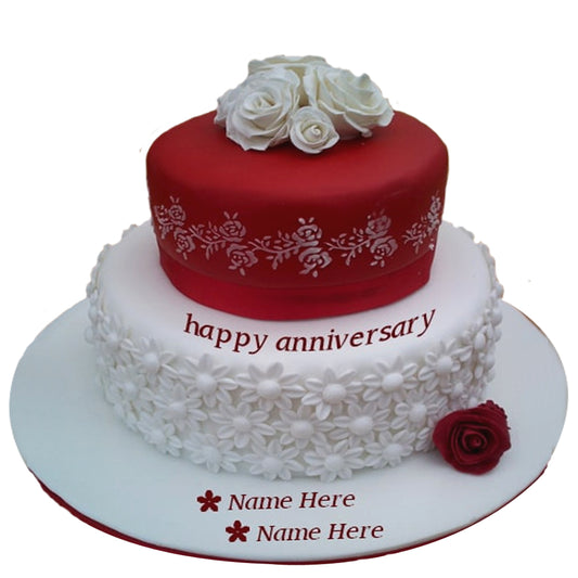 Two Tier Fondant Chocolate Cake