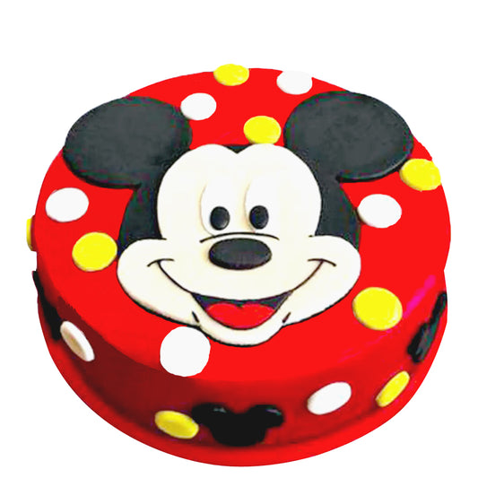 Micky With Gems Red Cake
