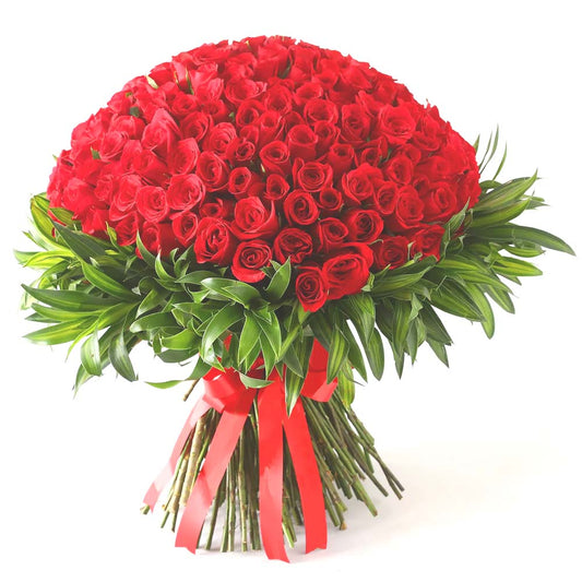 100 Red roses Kisses