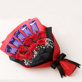Royal Choco Blossom Roses with Chocolates Bouquet