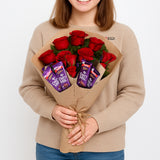 ChocoBloom Bouquet Roses with Chocolates Bouquet