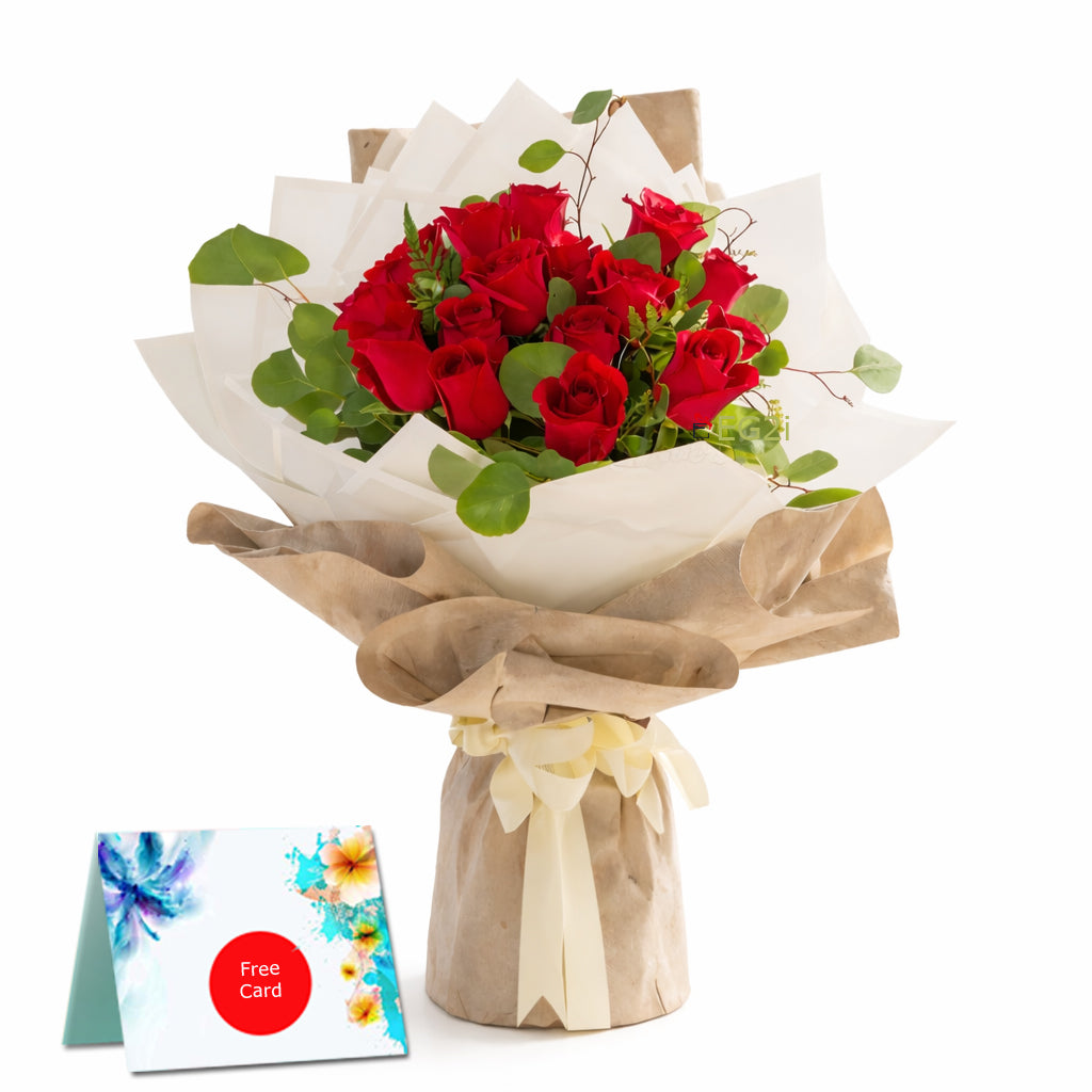  Sweet Petals RedRoses Hand Bouquet