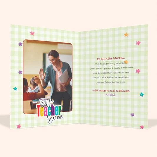 Happy Teachers' Day Rainbow Personalised Greeting Card