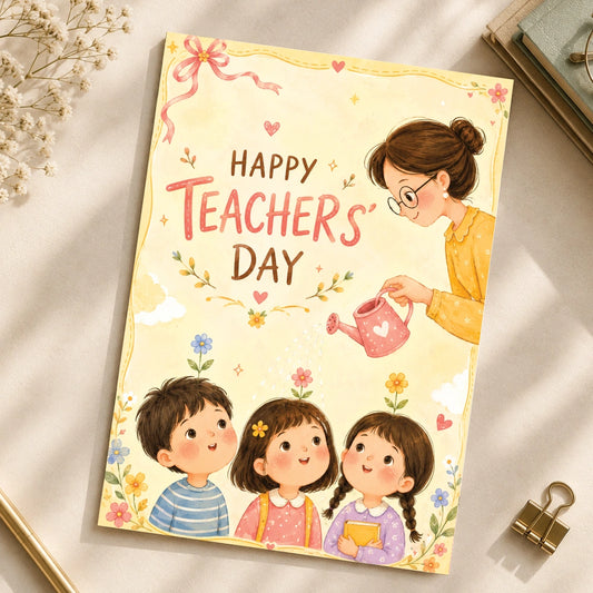 Happy Teachers' Day Storybook Personalised Greeting Card