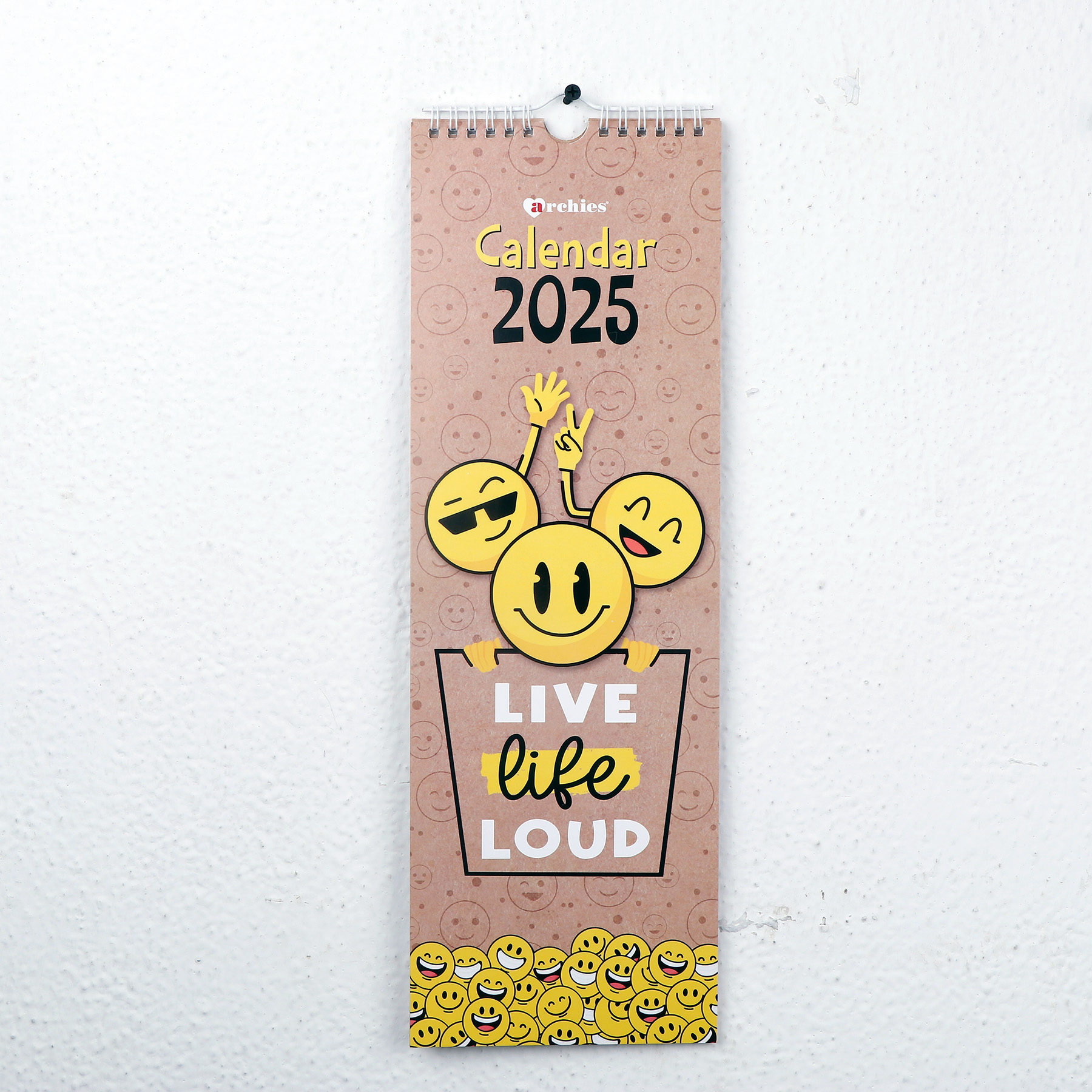 Emoticon Hanging 2025 Calender Spiral Archies Online