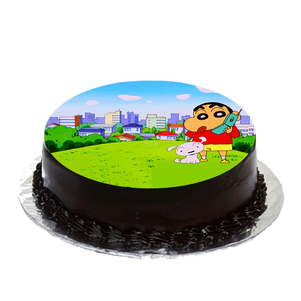 Shinchan With His Puppy Photo Cake 1 Kg