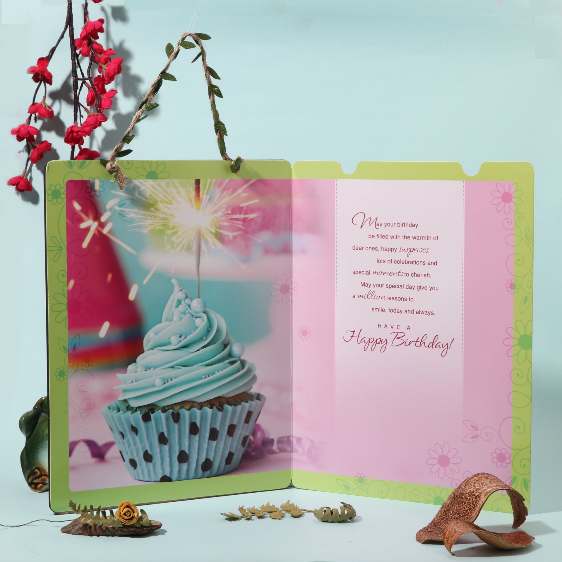 Chocolate Muffin Design Birthday Greeting Card