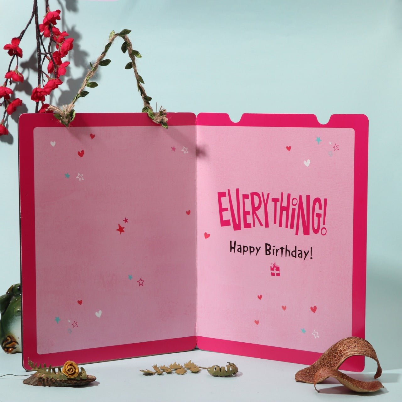 Pink Birthday Greeting Hanging Card