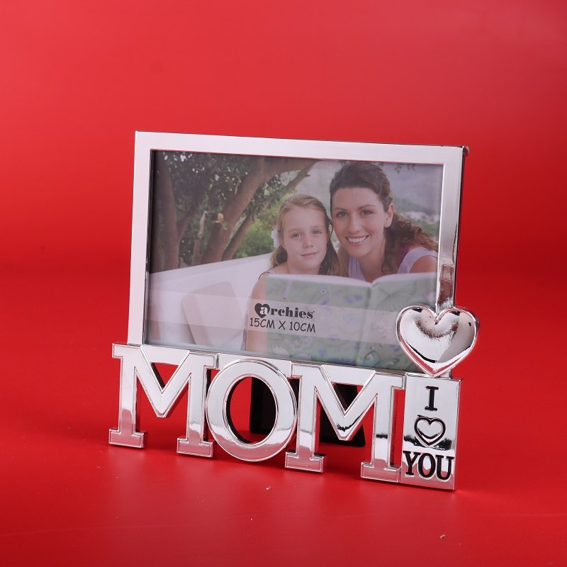 I Love You Mom Silver Photoframe