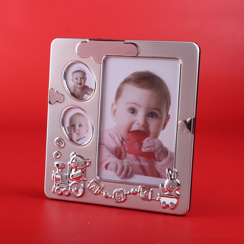 Silver Pig and Rabbit Design Photoframe