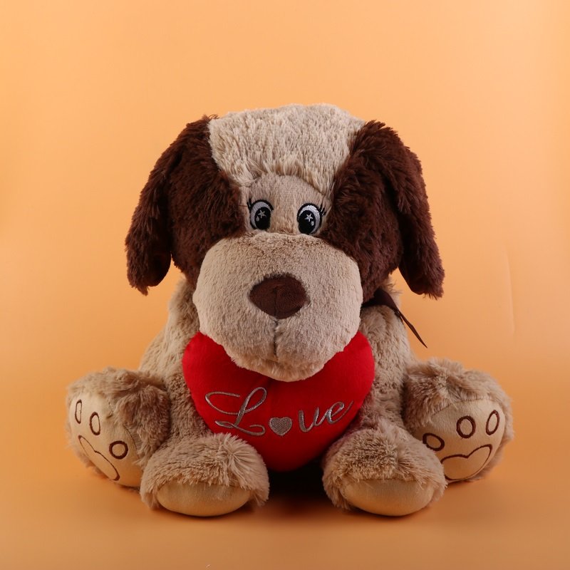 Cute Dog With Heart Soft Toy 40cm ( Assorted Color )