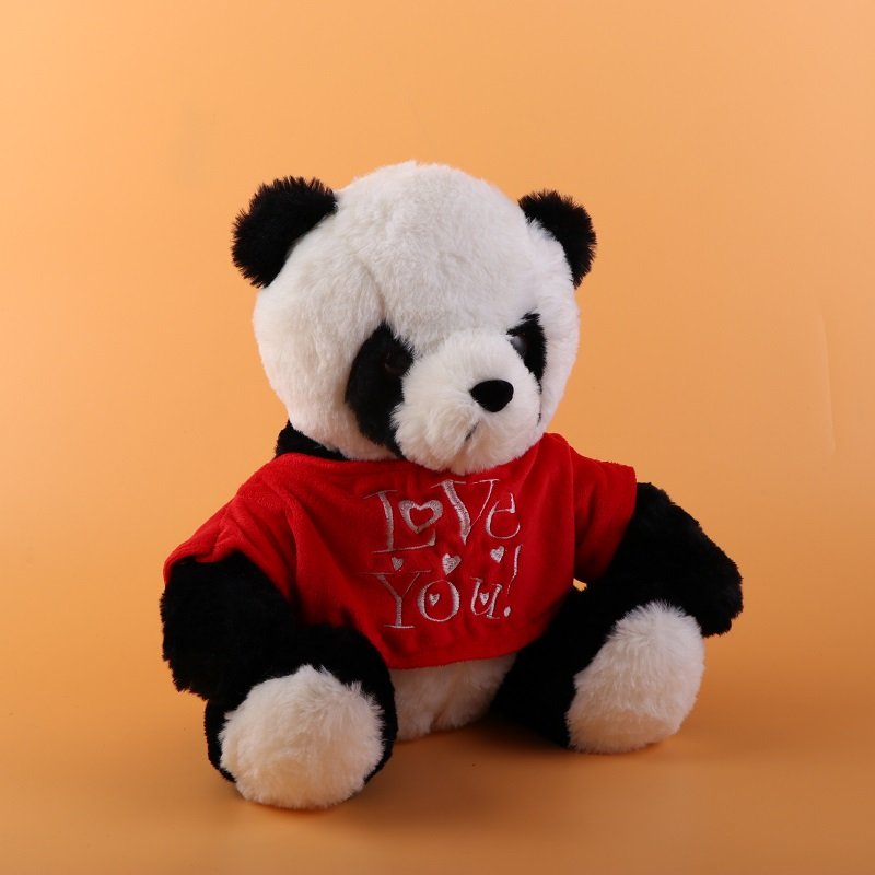 Beautiful Red Love You Shirt Design Panda Soft Toy 30cm