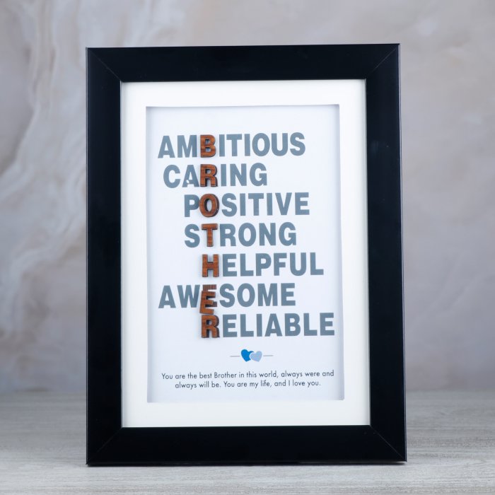 Ambtious Brother Quotation with Greeting Card