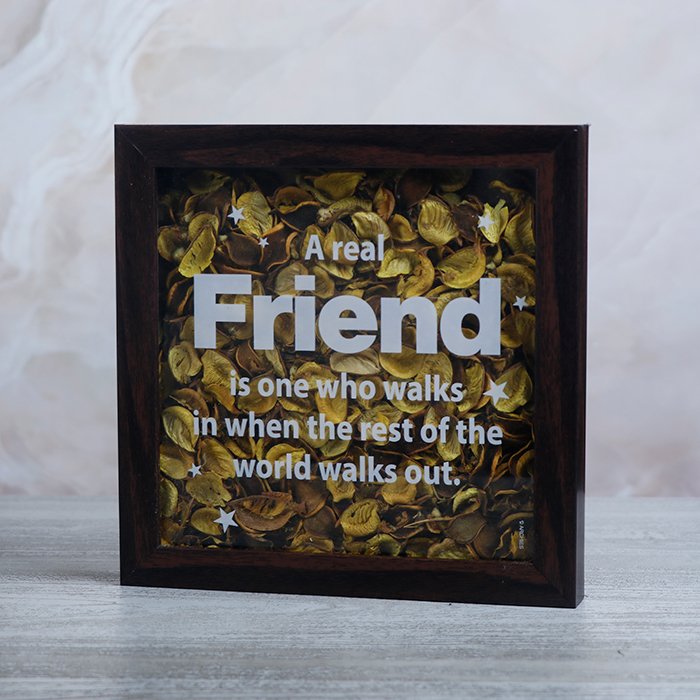 A Real Friend Yellow Flower Quotation