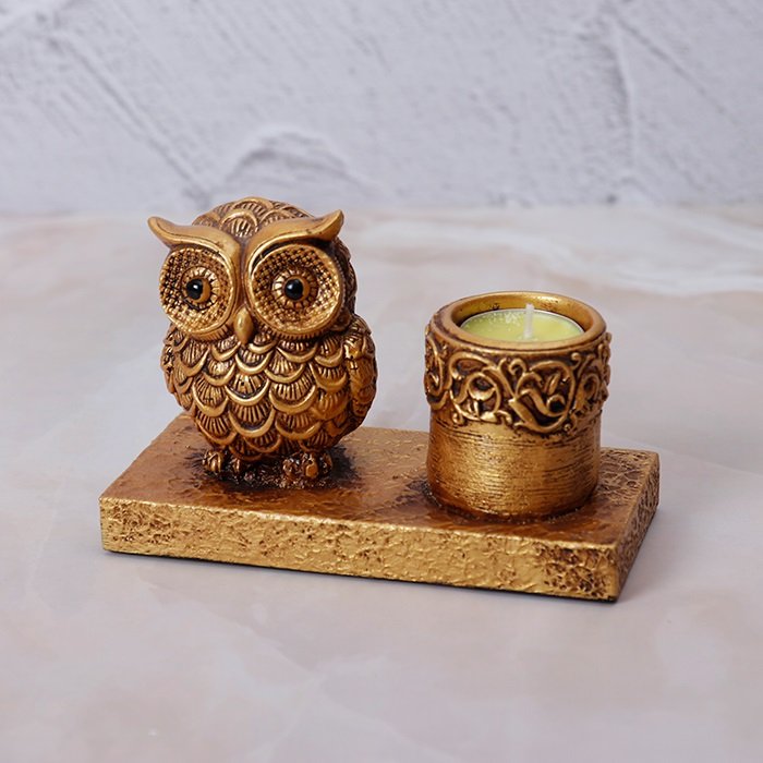 Candle Stand with Owl