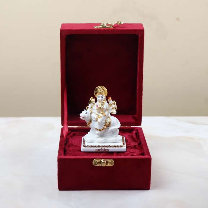 Divine Durga Mata Statue with Red Velevet Gifting Box