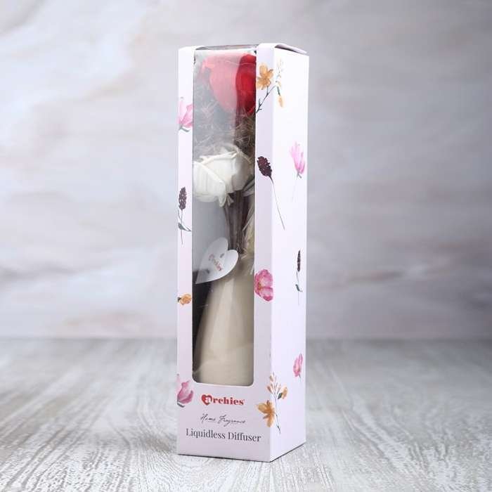 Beautiful Red and White Rose Liquidless Diffuser