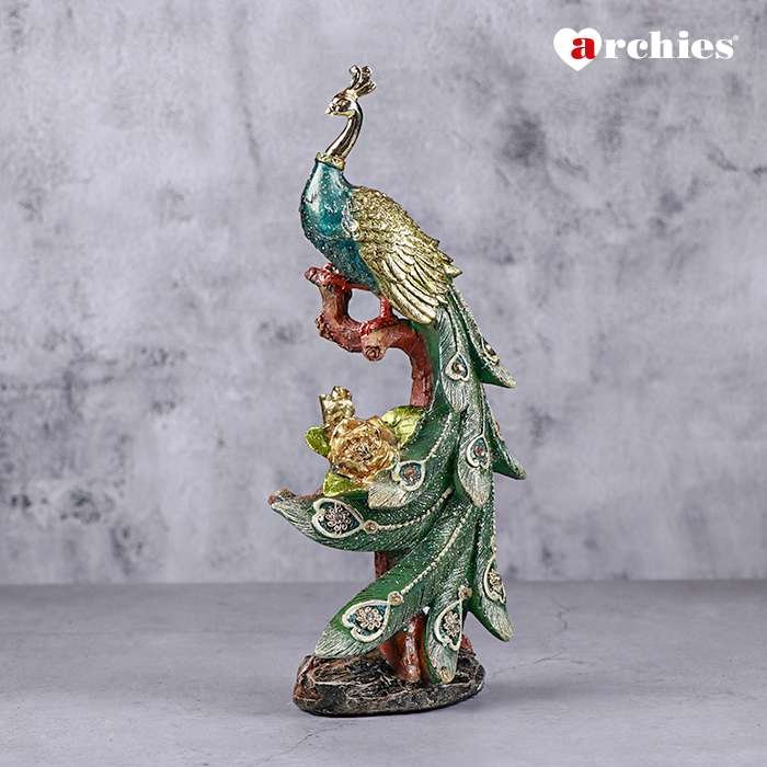 Antique Handcrafted Peacock Showpiece 28 cm