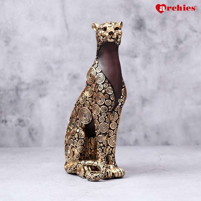 Archies Mirror Work Leopard Showpiece 25 cm