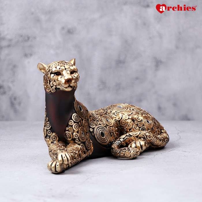 Archies Golden Classy Leopard Showpiece 21 cm